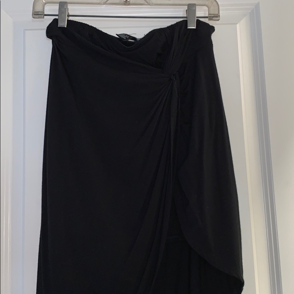 Midi Skirt with side knot. Peekaboo Leg
